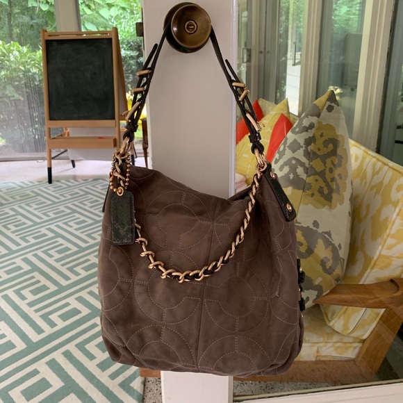 Coach Suede and snakeskin hobo - Picture 6 of 15